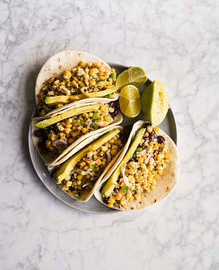 Mexican Street Corn and Black Bean Tacos