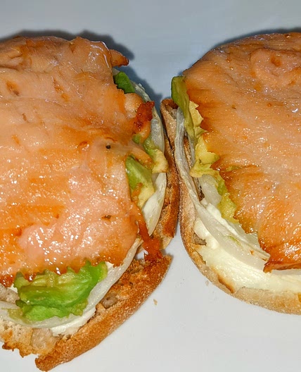 Salmon & Avocado on an English Muffin (with special diet modifications)