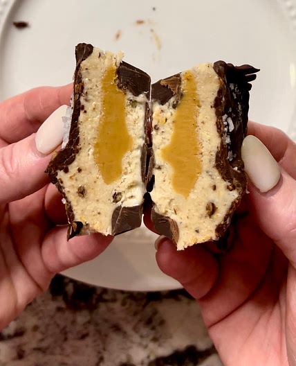 Banana Ice Cream Stuffed Peanut Butter Cups