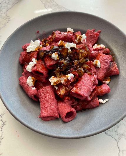 Roasted Beet and Ricotta Pasta Sauce