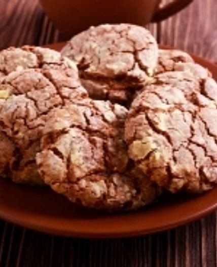 Crinkled chocolate cookies