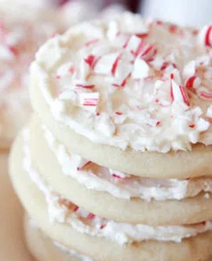 Peppermint Candy Cane Sugar Cookies