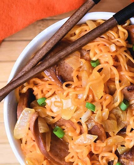 Sausage Ramen Loaded Ramen Bowl