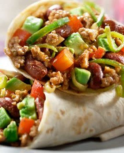 713kcal - Tortilla's met gekruid gehakt - 49P 56C 31F