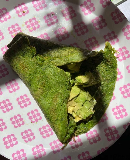 Spinach Omelette Wrap