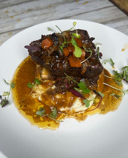 Honey Bourbon Braised Short Ribs 