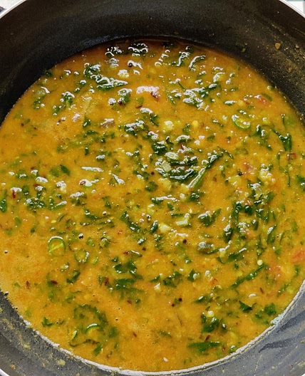 Dal Palak (spinach lentils)