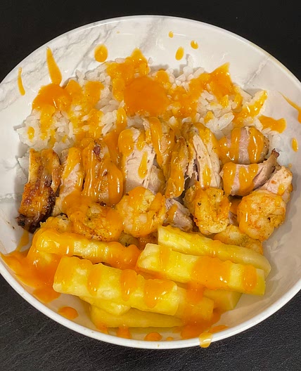 Chicken Shrimp Pineapple Bowl