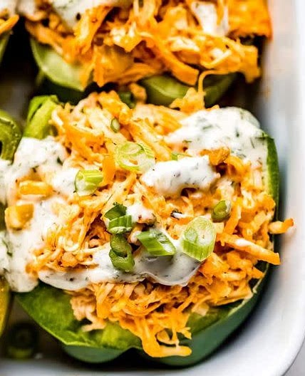 Buffalo Chicken Stuffed Peppers