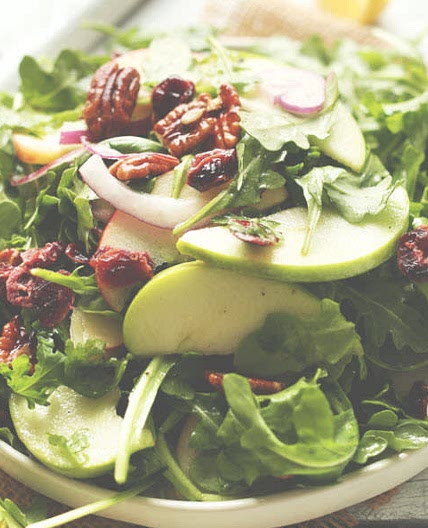 Apple Pecan Arugula Salad