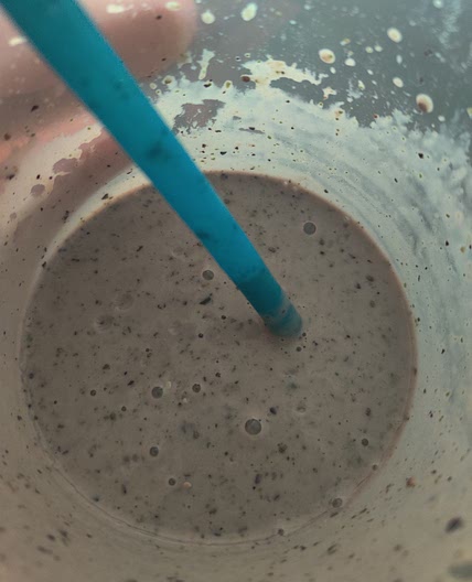 Blueberry bourbon basil smoothie