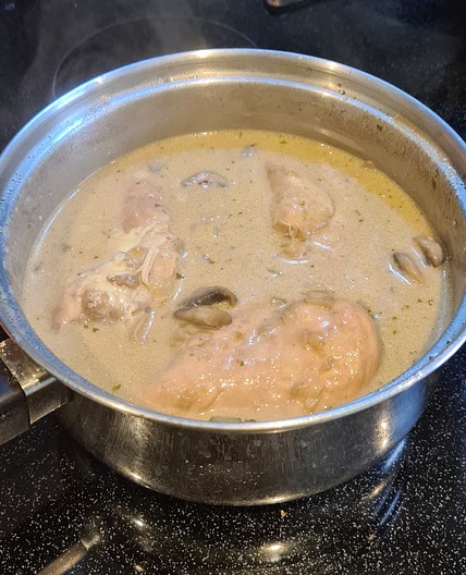 Chicken in Port - luxury dinner