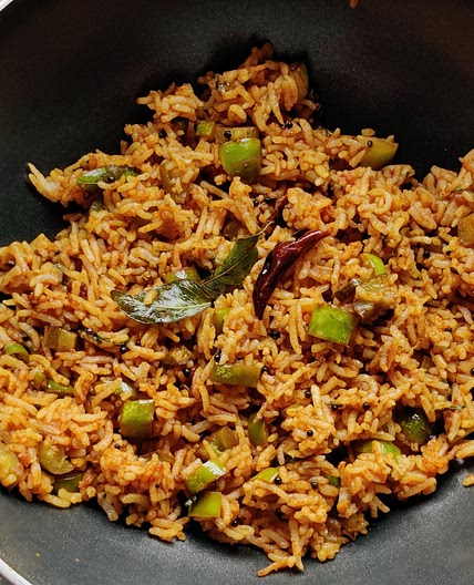 Vangi bhath (brinjal rice)