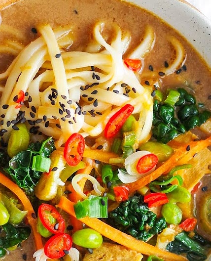Easy Vegan Coconut Miso Ramen