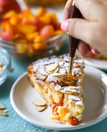 Dairy Free Peach Almond Cake
