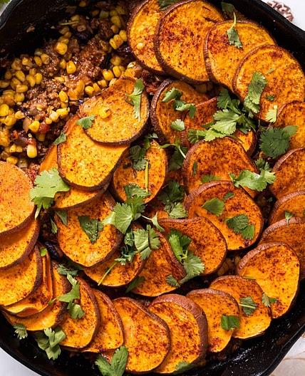 Chipotle Sweet Potato Taco Bake