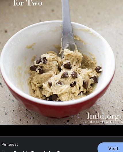 Edible cookie dough for one 