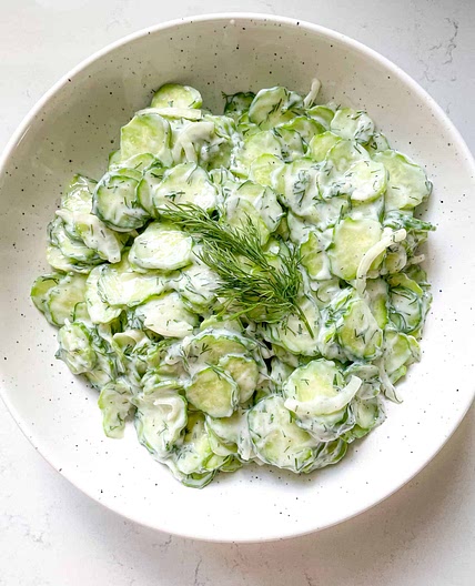 Creamy Cucumber Salad (Mizeria) Recipe