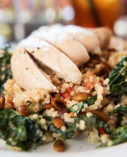 Mexican Chicken with Corn and Kale Quinoa