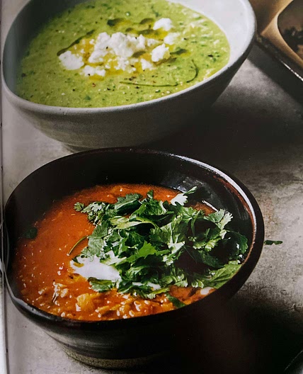 Curried lentil tomato and coconut soup