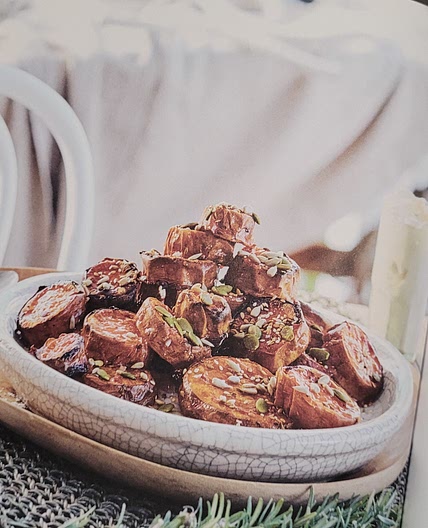Honey Roasted Sweet Potatoes with Spiced Seeds