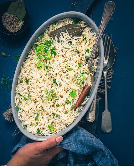 Jeera Rice { Indian Cumin Rice } - Stove Top & Instant Pot