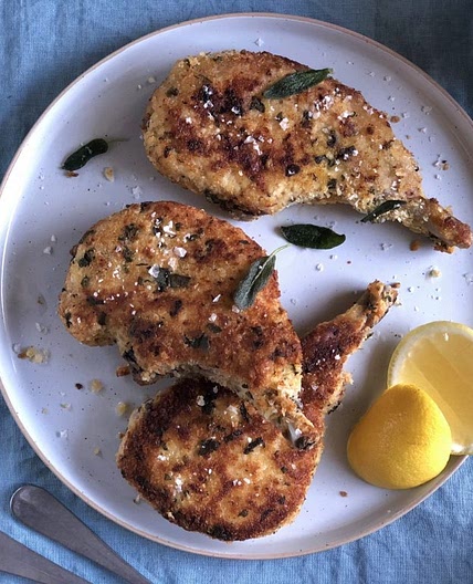 Crumbed Pork Cutlets With Sage, Lemon And Parmesan | Otway Pork