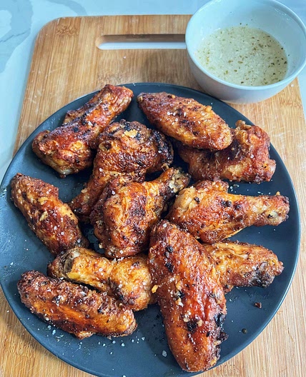 Salt and Vinegar Garlic Wings — Angiela Eats 