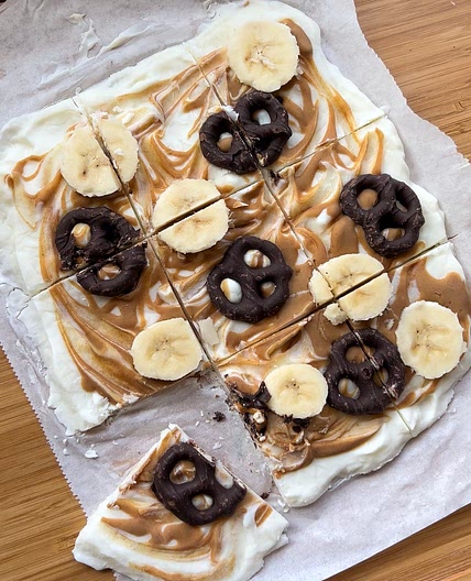 Peanut Butter Chocolate Pretzel Yogurt Bark
