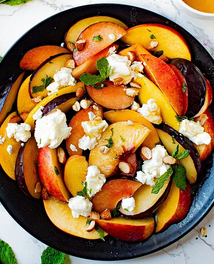 Stone Fruit Salad with Goat Cheese
