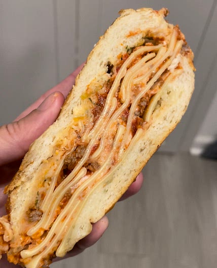 Roasted Garlic Bread Lasagna Hoagie 