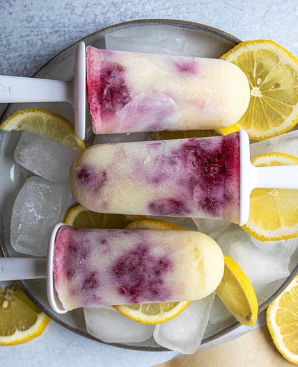 Lemon Raspberry Buttermilk Popsicles