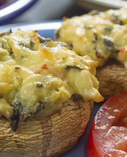 Spinach stuffed mushrooms