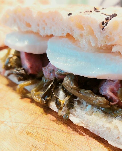 Panini - sausage and broccoli rabe
