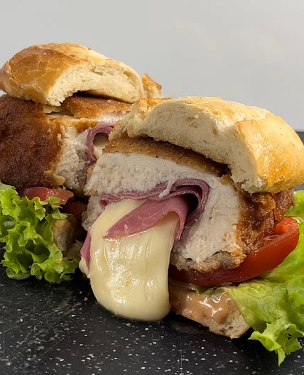 Chicken Cordon bleu sandwich
