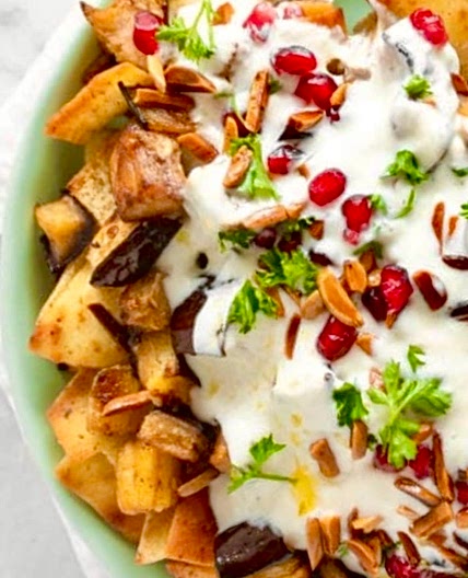 Fattet Batinjen Bi’ Lahm Tenderloin & Eggplant Fatteh