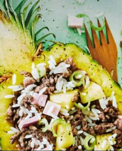 Ananas au riz à la cubaine