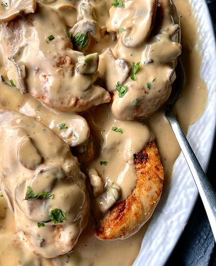 Creamy mushroom chicken