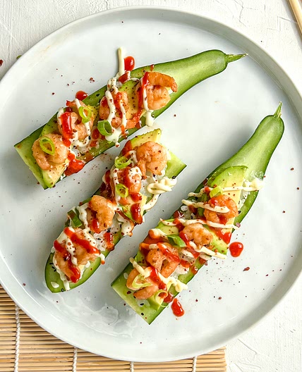 Shrimp Cucumber Boats