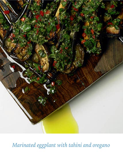 Marinated eggplant with Tahini