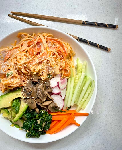 Spicy Salmon Kani Poke Bowl