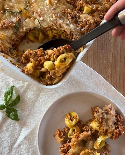 Baked Tortellini Bolognese