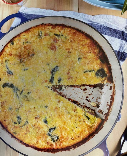 Spinach and Sausage Fritatta