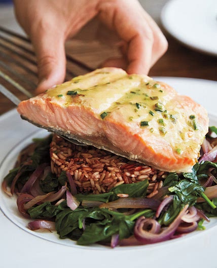 Salmon with Lemon Chives Sauce