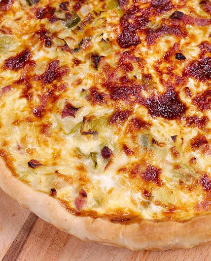 Quiche poireaux et lardons