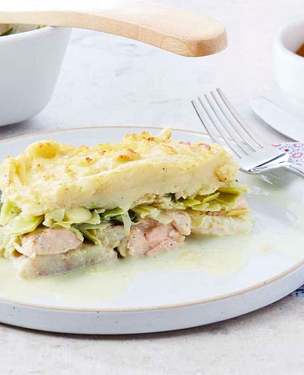 Parmentier de poisson aux poireaux