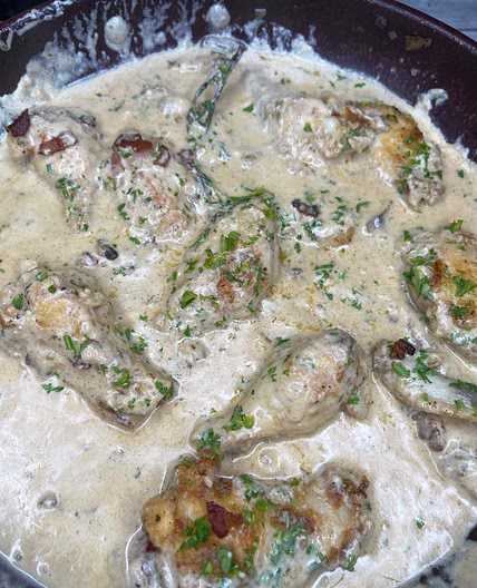 Creamy Smothered Chicken & mushrooms