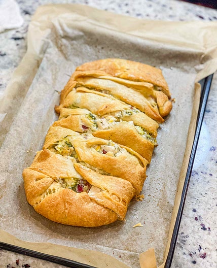 Chicken, bacon, broccoli crescent roll 