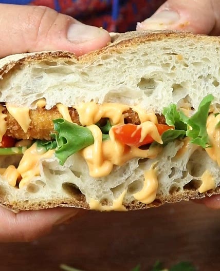 Spicy Mayo Chicken Fried Sandwich
