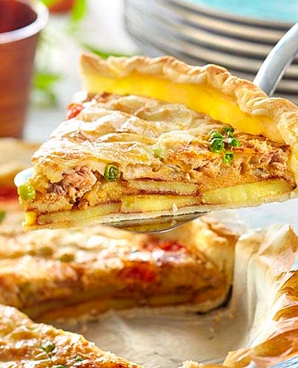 Quiche tunisienne aux pommes de terre et au thon